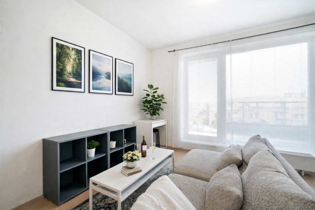 Pronájem bytu 1+kk, 36 m², terasa 7 m², garáž + sklep – Hostivice